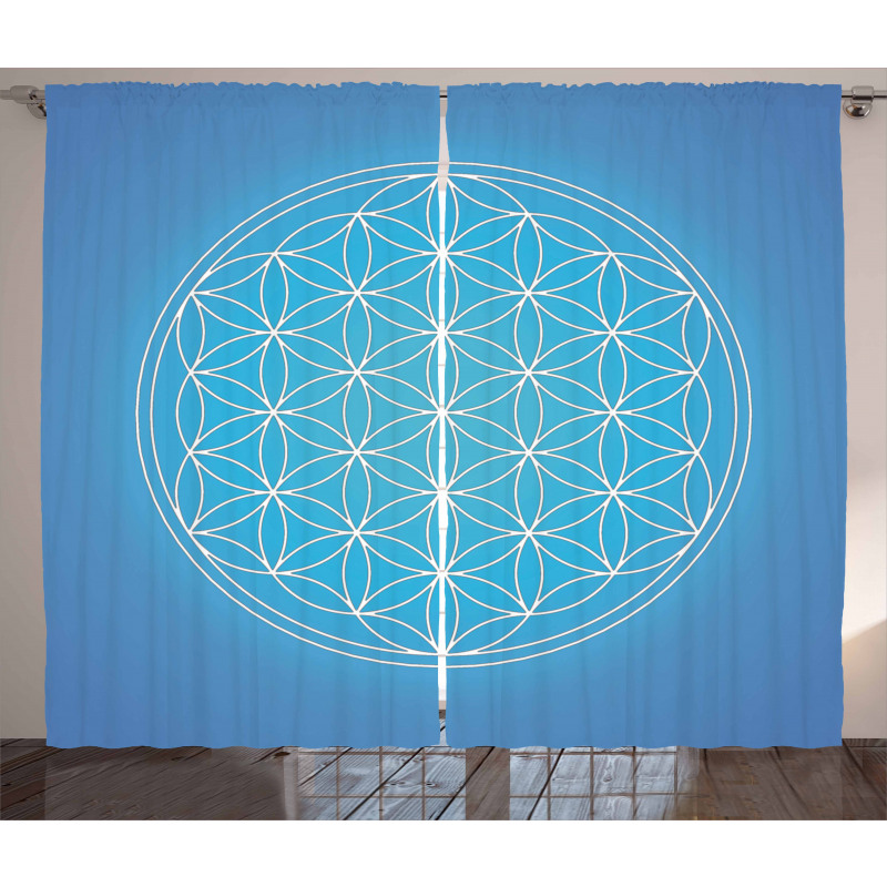 Flower of Life Grid Curtain