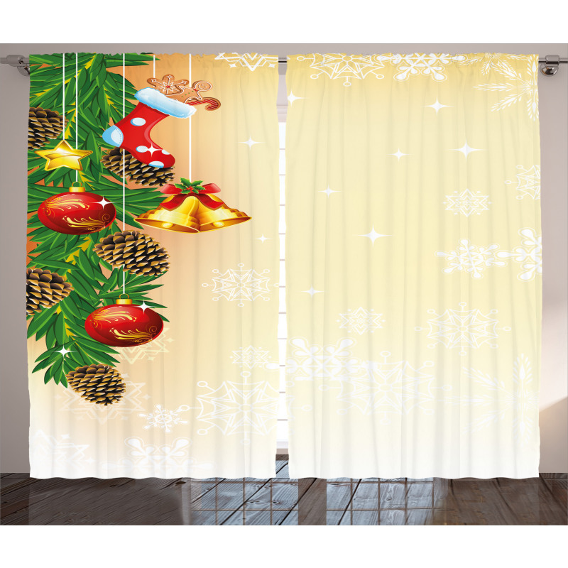 Bells Stockings Tree Curtain