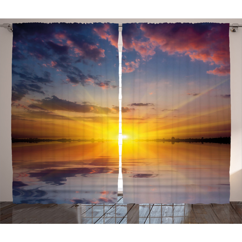 Tranquil Tender Dusk View Curtain