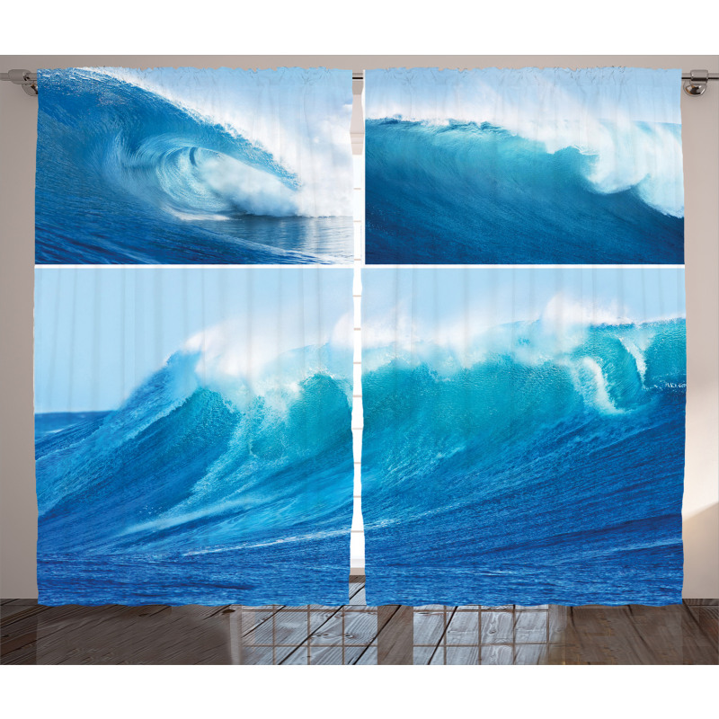 Giant Sea Ocean Waves Curtain