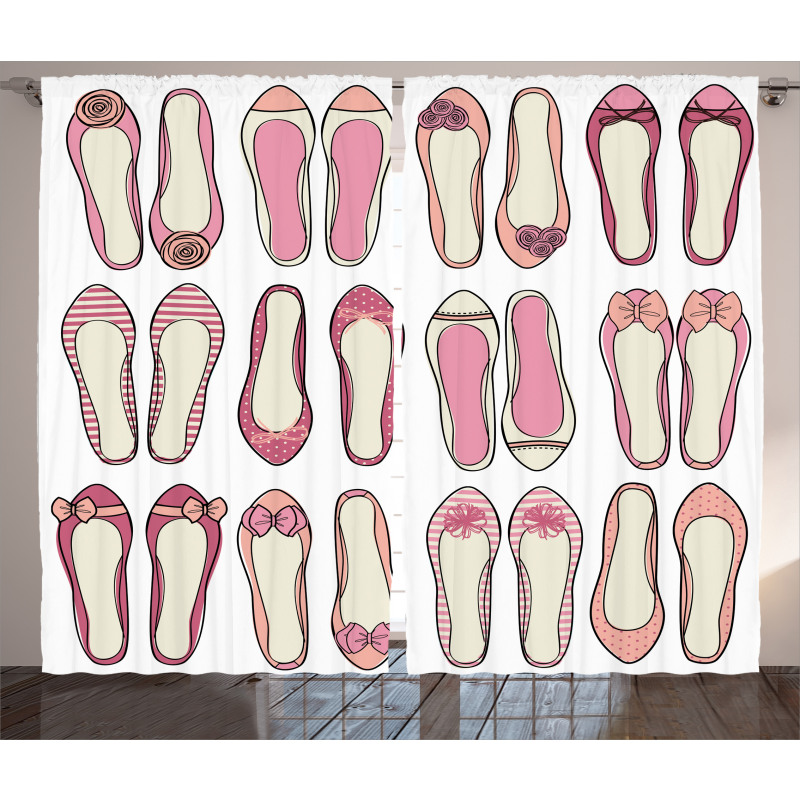 Ballerina Ballet Shoes Curtain