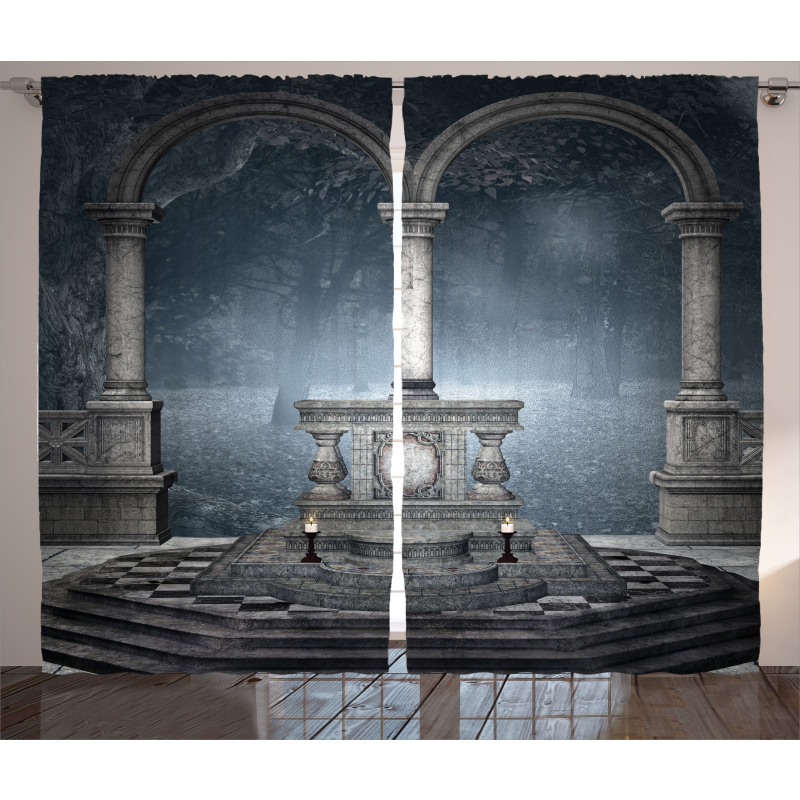 Roman Style Stone Altar Curtain