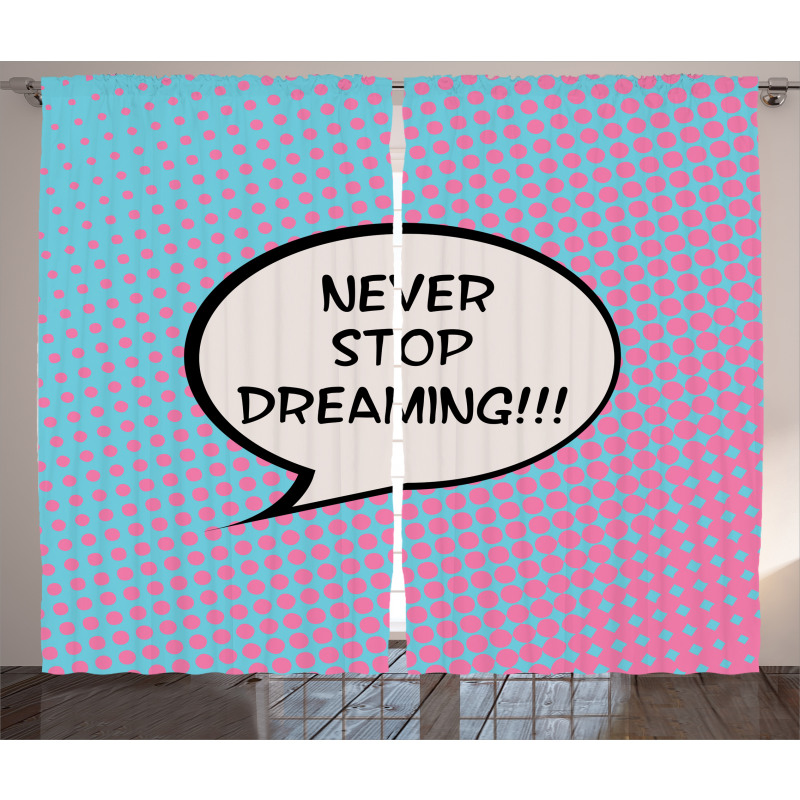 Cartoon Motivation Art Curtain