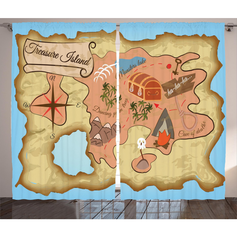 Treasure Map Adventure Curtain