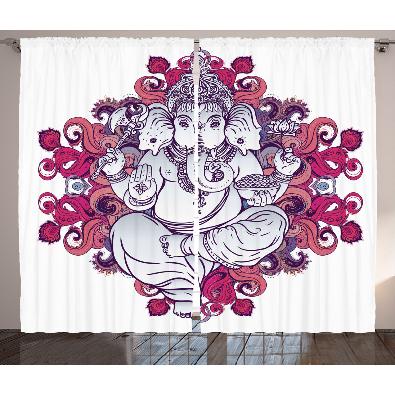 Elephant Eastern Style Curtain