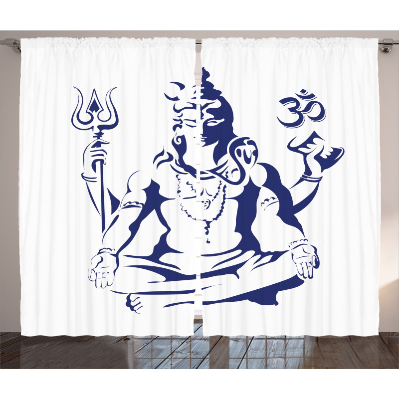 Sacred Ritual Lotus Pose Curtain