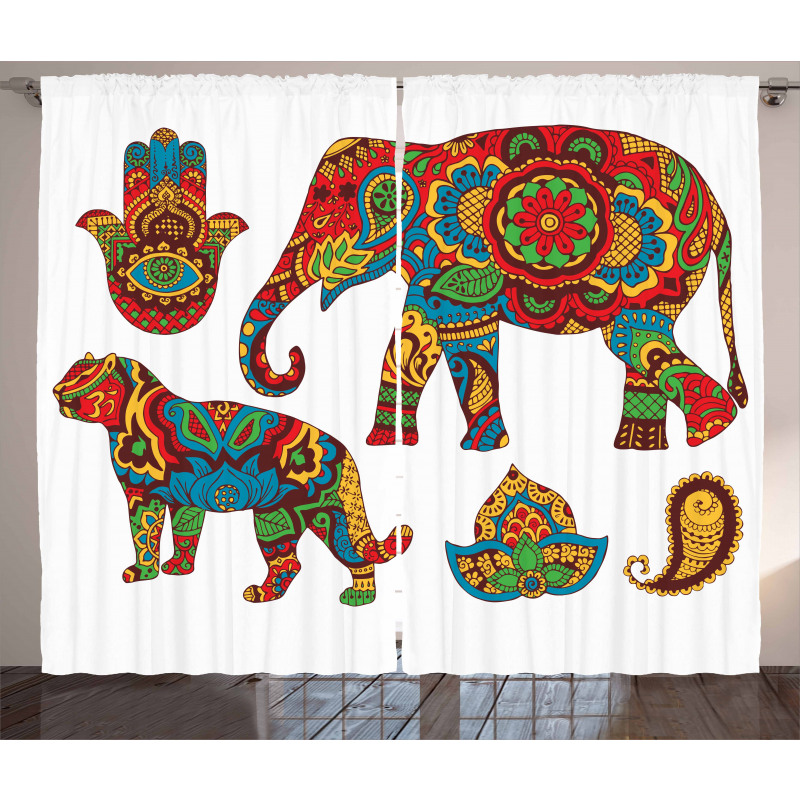 Animals Ornate Curtain