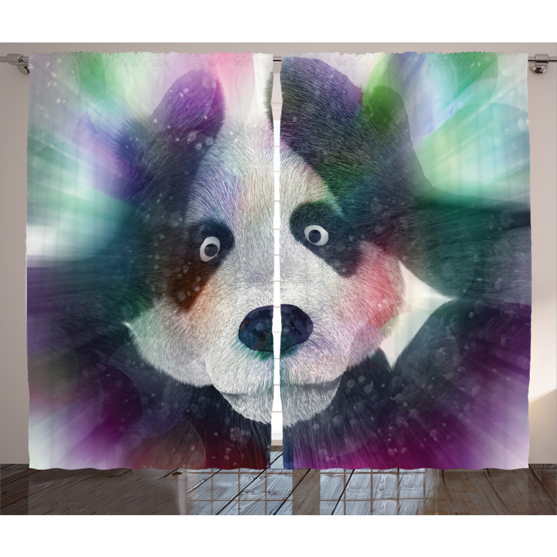 Psychedelic Panda Curtain