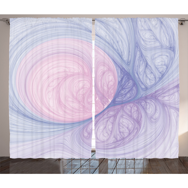 Abstract Fractal Shapes Curtain