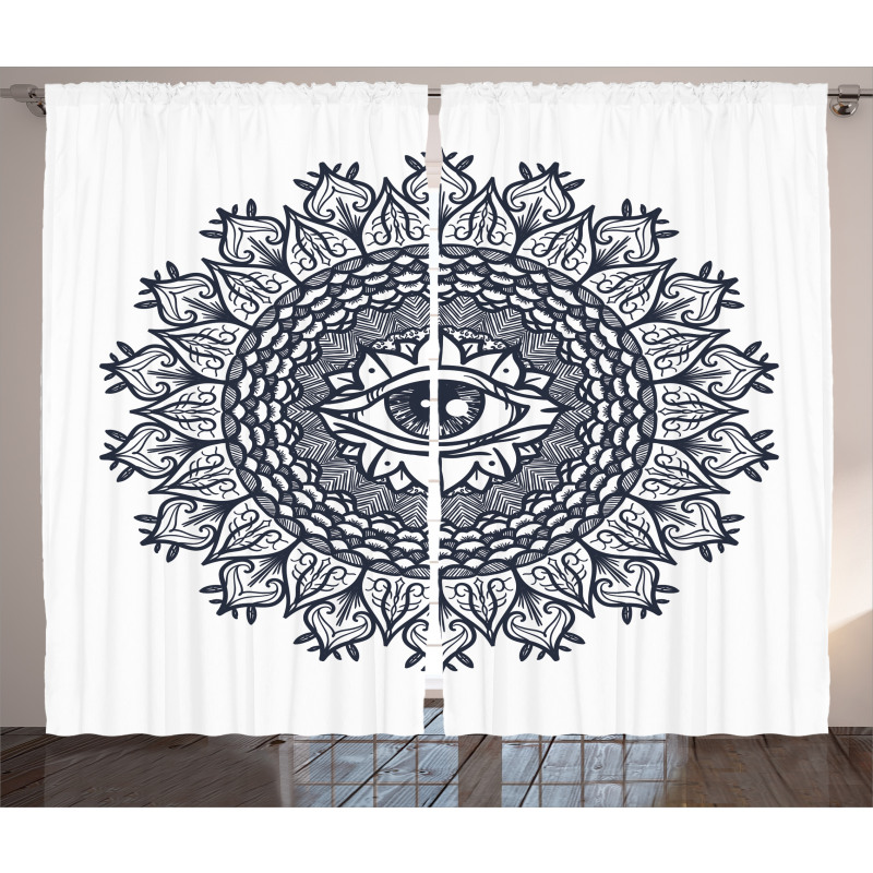 Vintage Tribal Mandala Curtain