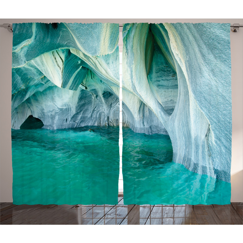 Marble Caves Lake Curtain