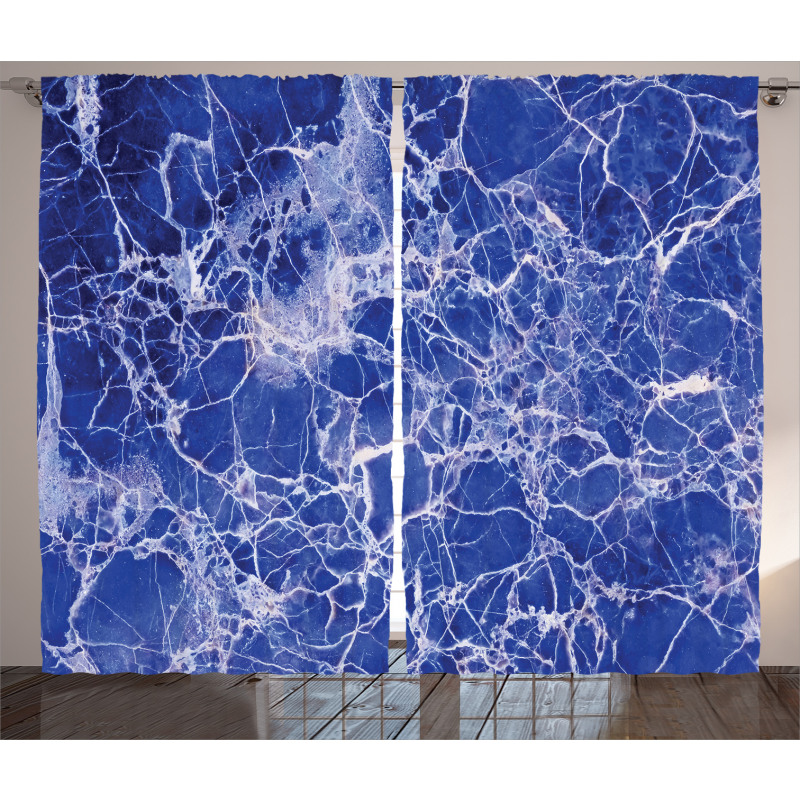 Cracked Marble Pattern Curtain