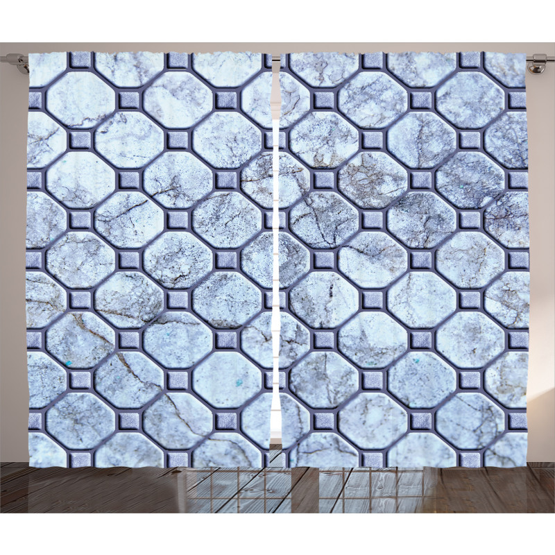 Retro Marble Mosaic Curtain