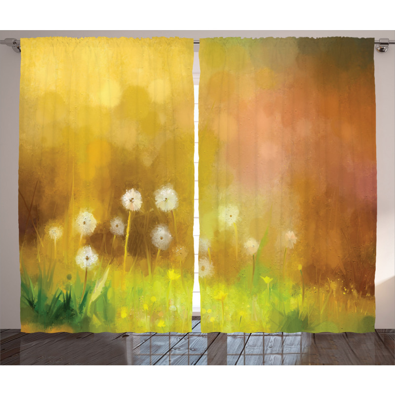 Oil Painting Effect Art Curtain