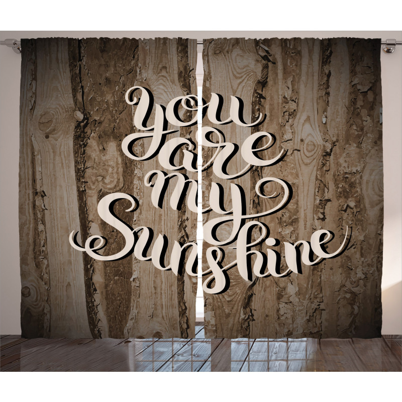 Romantic Words Wooden Curtain