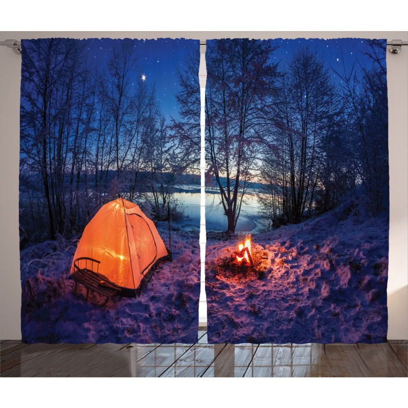 Night Camping Adventure Curtain