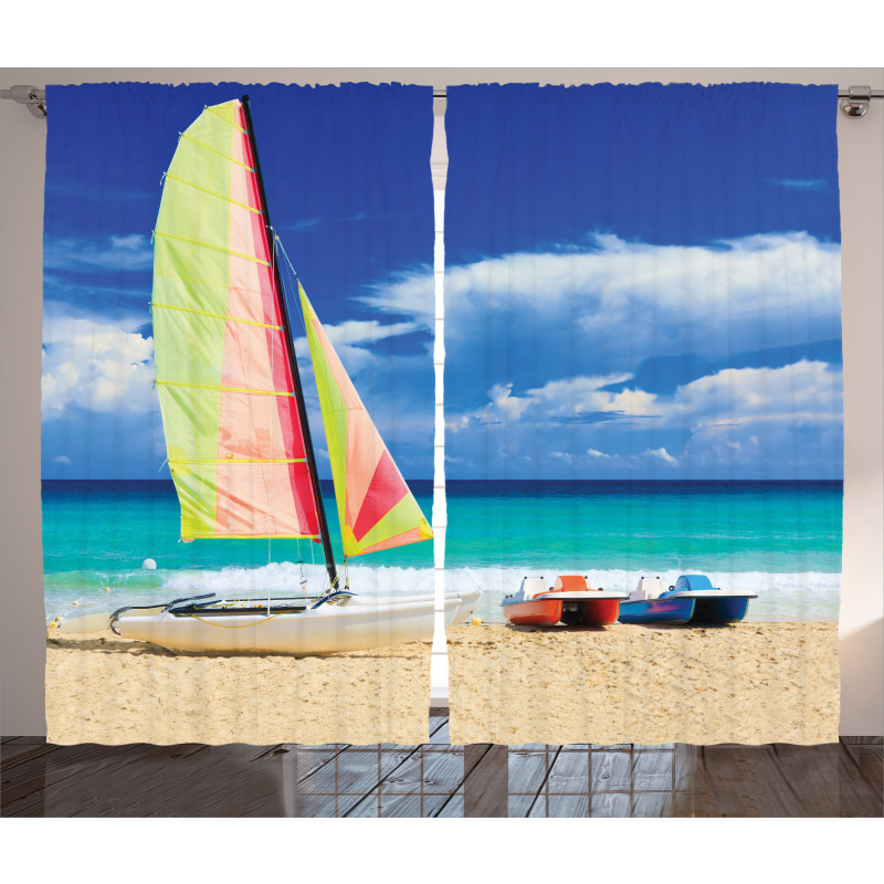 Ocean Sailing Exotic Curtain
