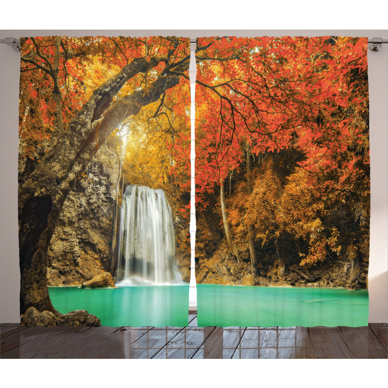 Autumn Nature Forest Curtain