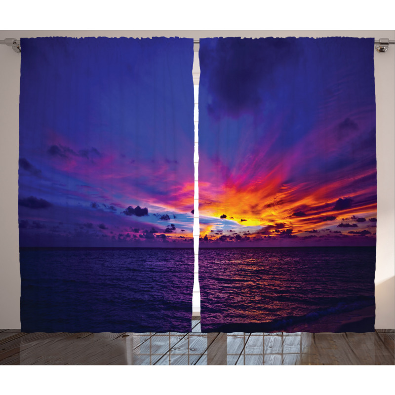 Dream Sunset Magenta Curtain
