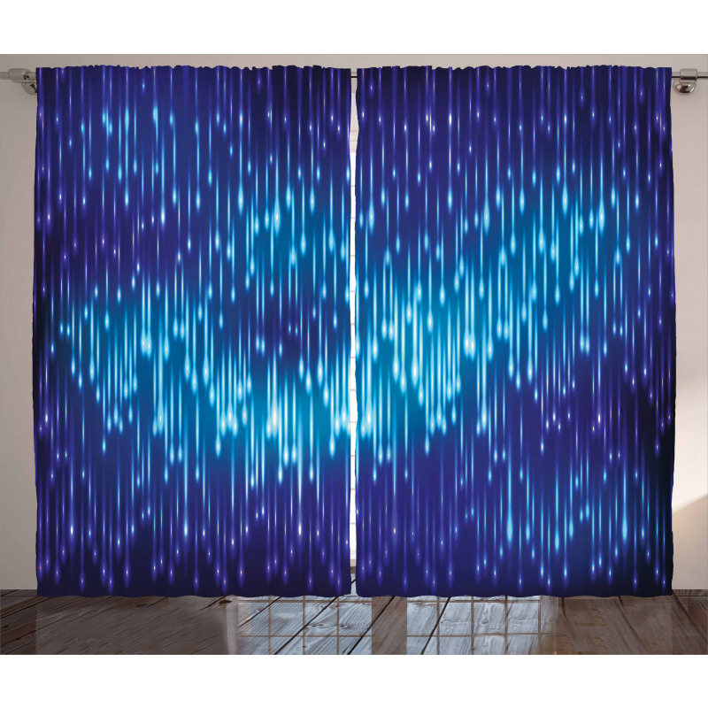Cosmic Rain Effect Vivid Curtain