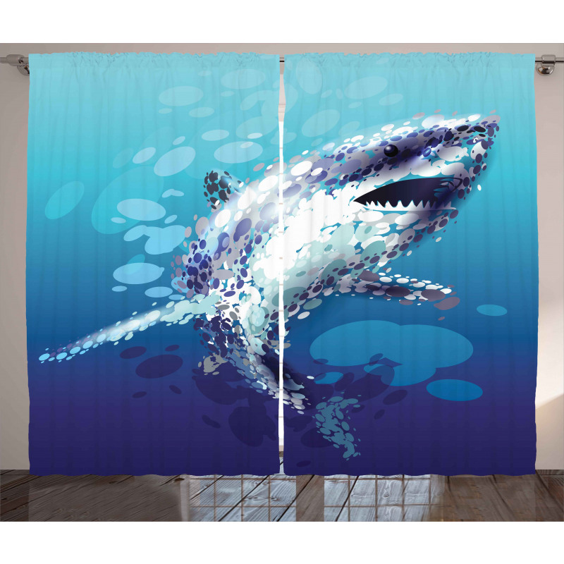 Shark Oceanlife Animal Curtain