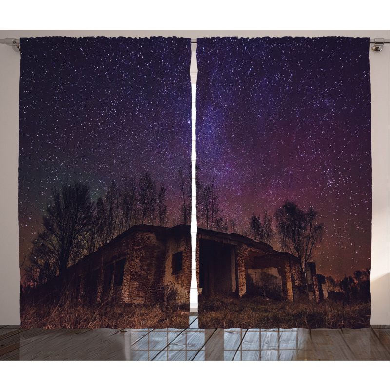 Sky Cosmos Galaxy Stars Curtain