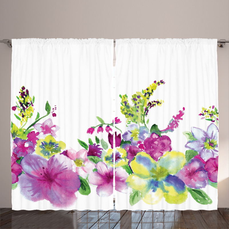 Watercolor Garden Curtain