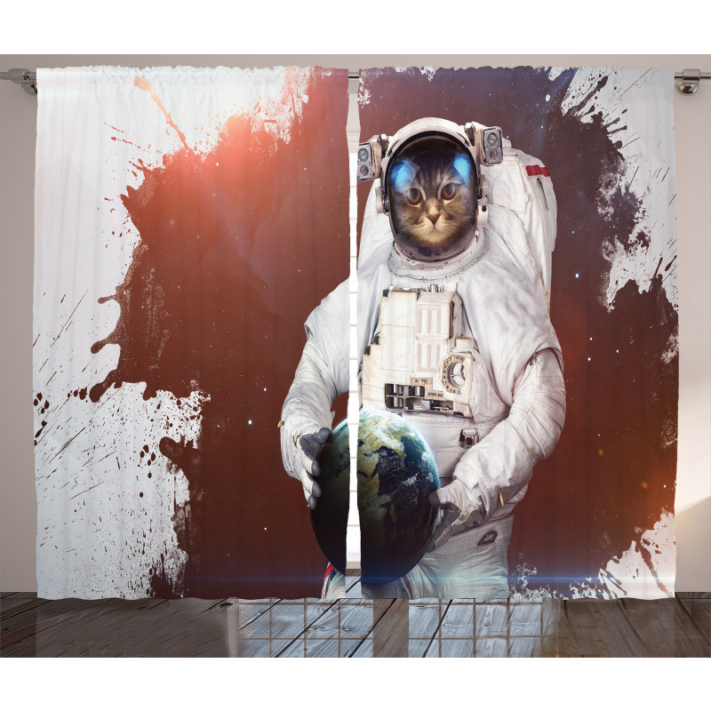 Astronaut Funny Design Curtain