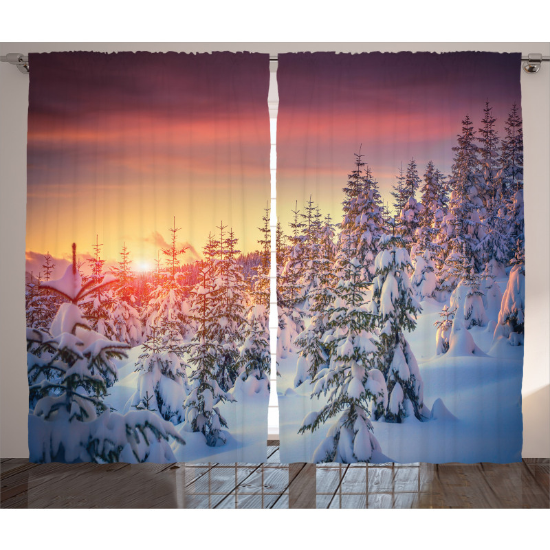 Sunrise at Wintertime Curtain