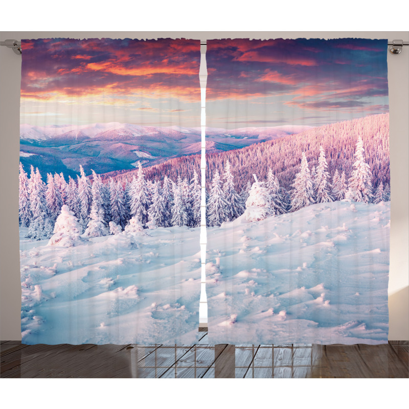 European Snowy Mountain Curtain