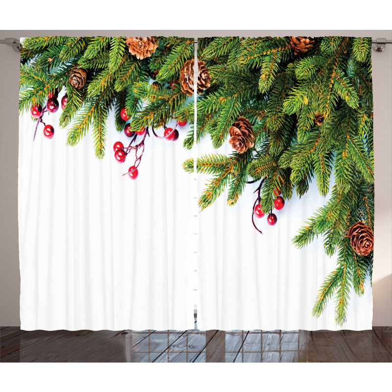 Tree Branches Cones Curtain