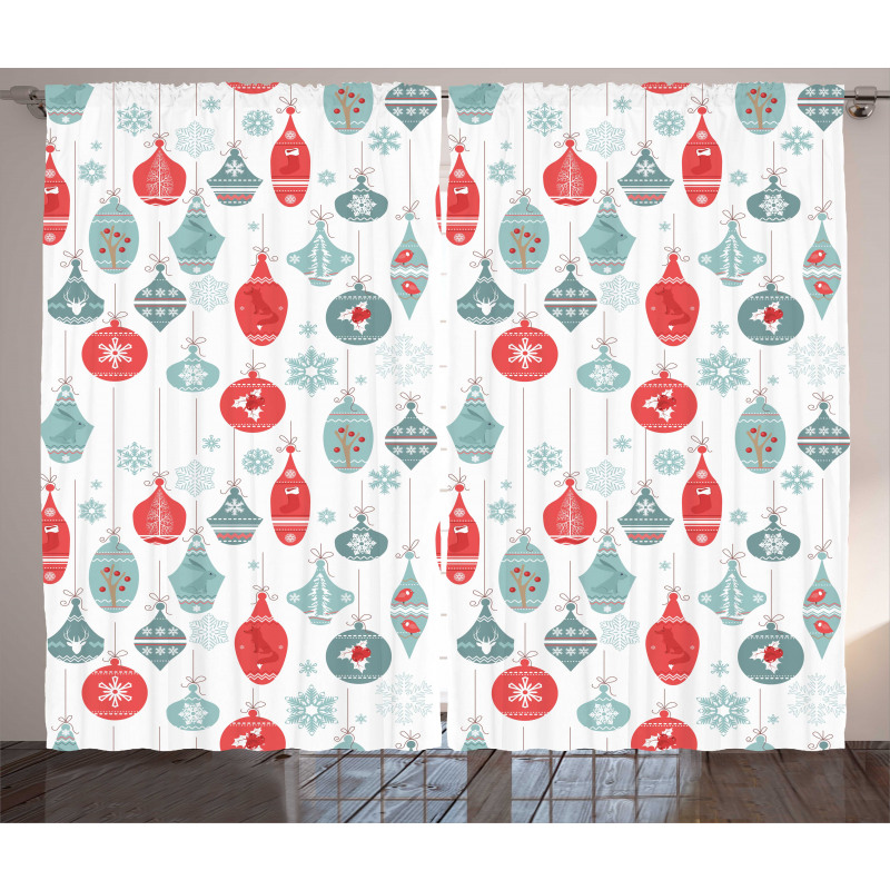 Joyful Xmas Pattern Curtain