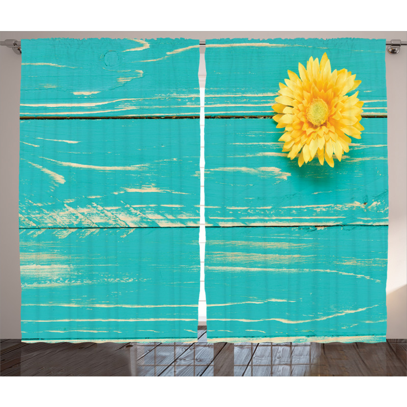 Wooden Spring Floral Curtain