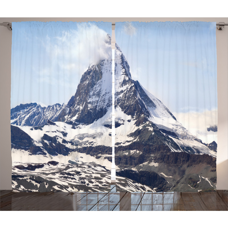 Glacier Summit Scenery Curtain