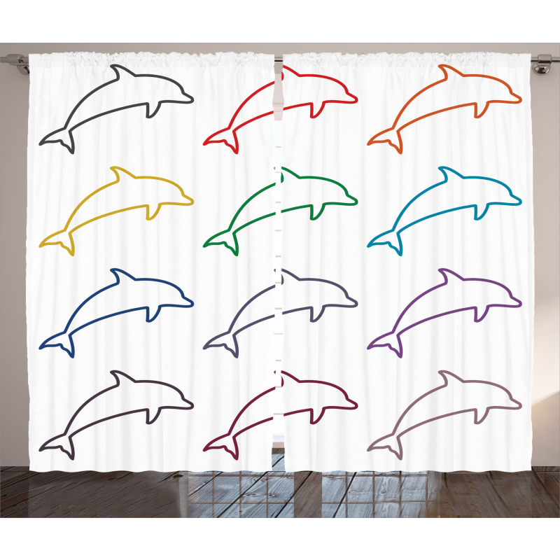 Jumping Dolphins Curtain