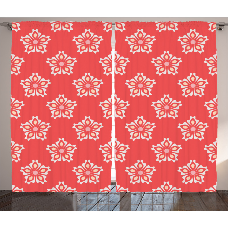 Floral Victorian Shapes Curtain