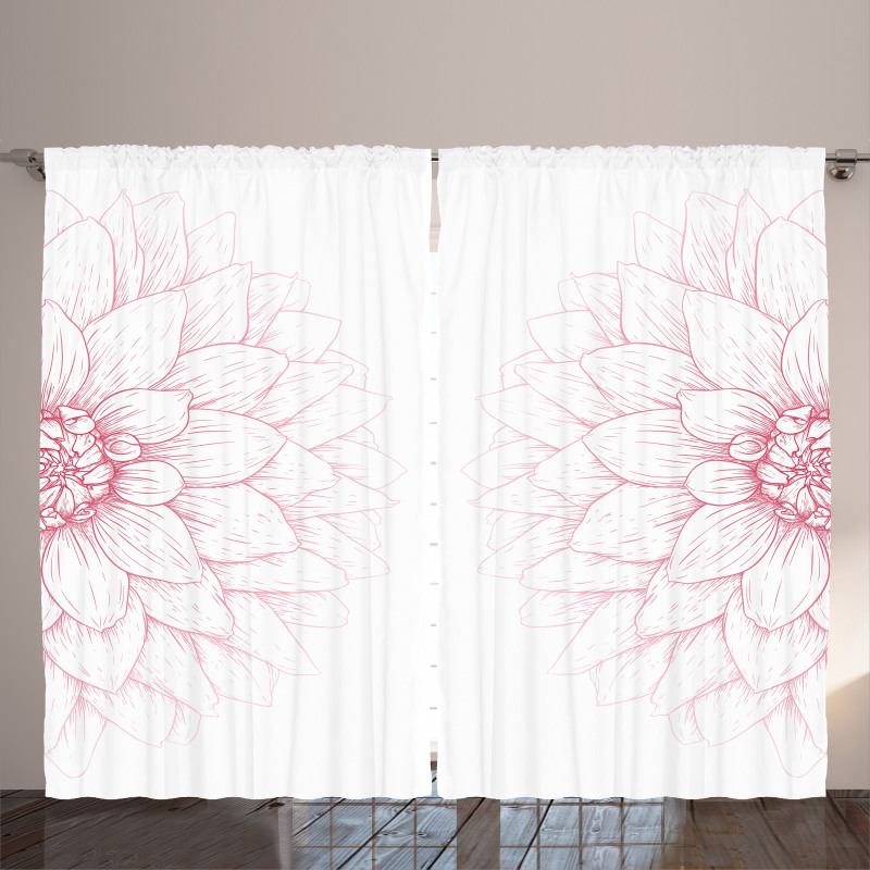 Pink Blossom Flower Curtain