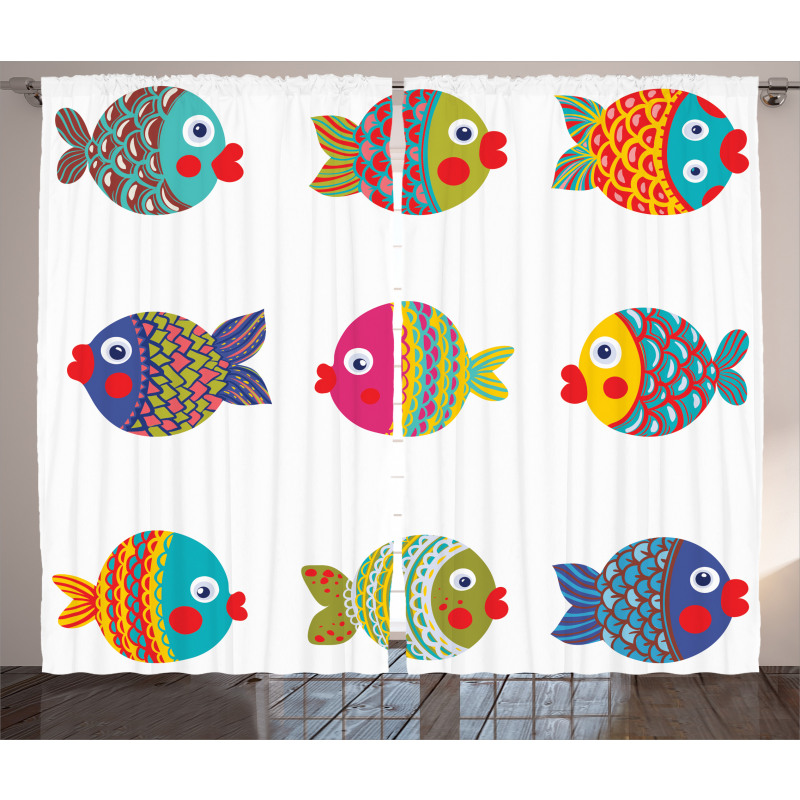 Cartoon Fish Curtain