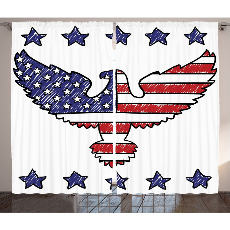 Patriotic Eagle Curtain