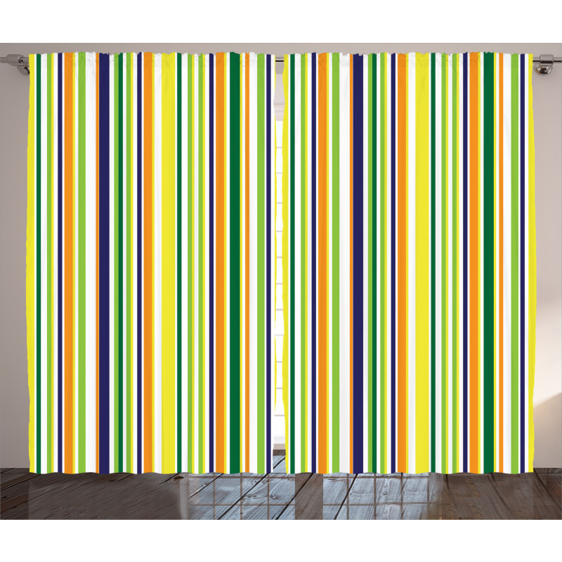 Vibrant Lines Pattern Curtain