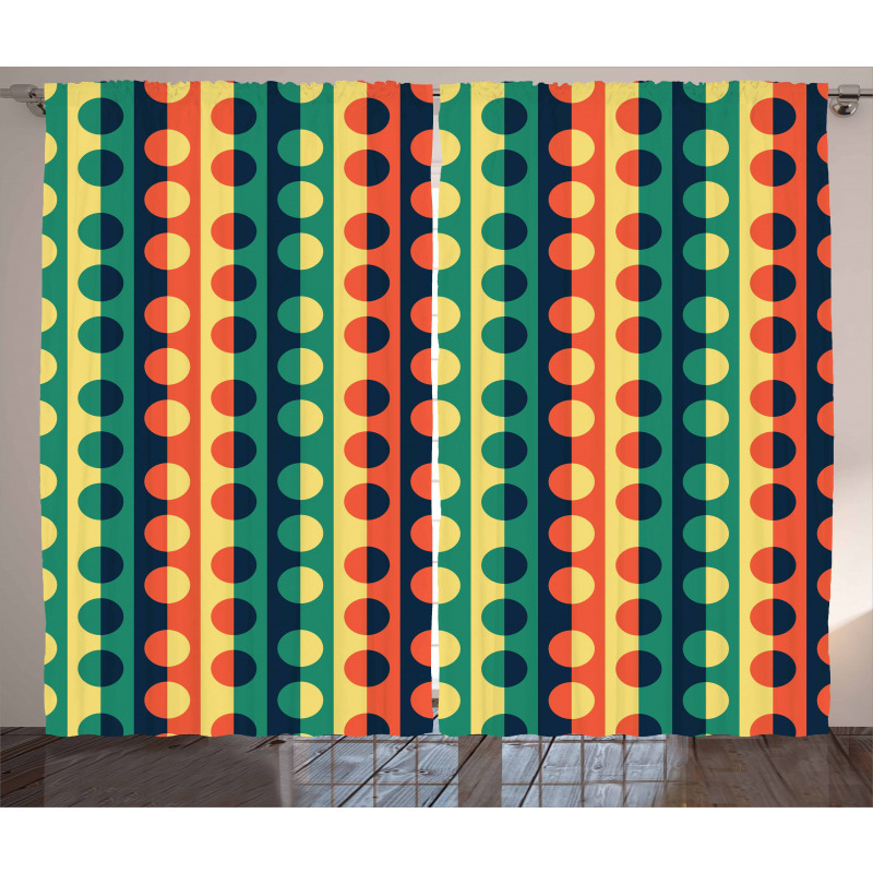 Half-Pattern Rings Curtain