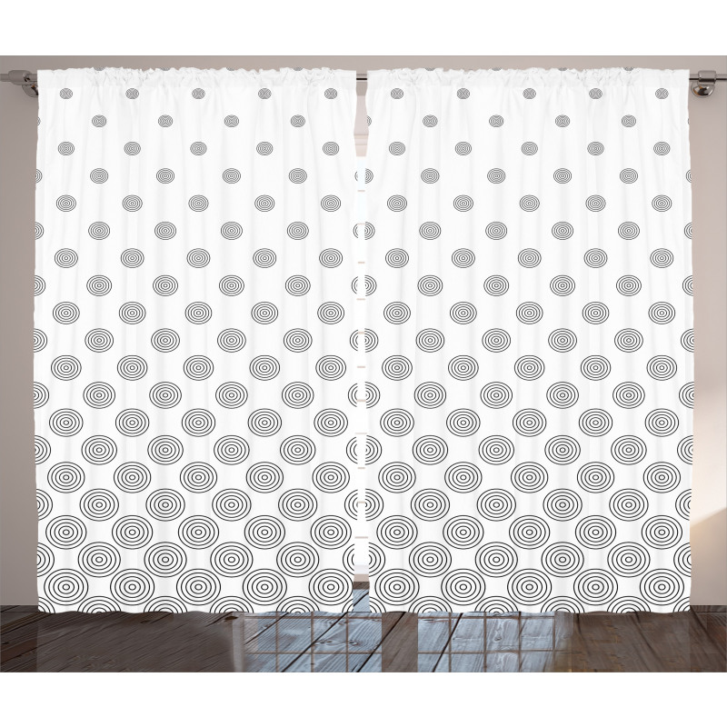 Spiraling Dots Curtain
