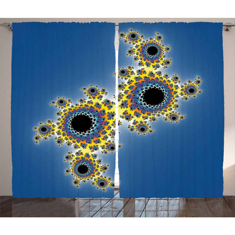 Floral Rotary Lines Curtain