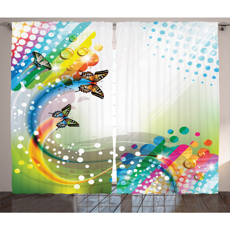 Flying Color Butterfly Curtain