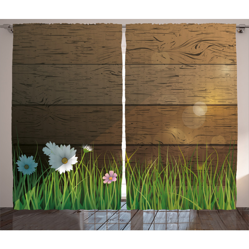 Chamomile Field Grass Curtain