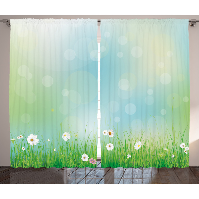 Spring Nature Field Curtain