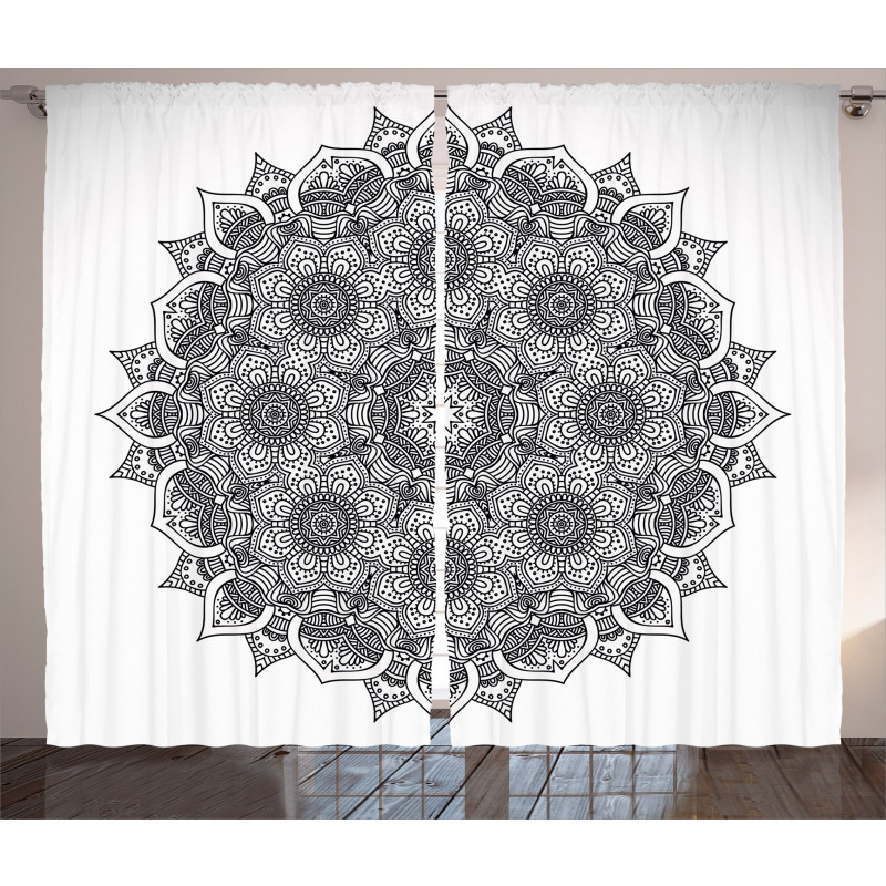 Mandala Ottoman Floral Curtain