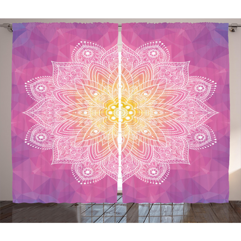 Mandala Floral Art Curtain