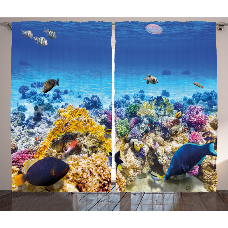 Ocean Corals Goldfish Curtain