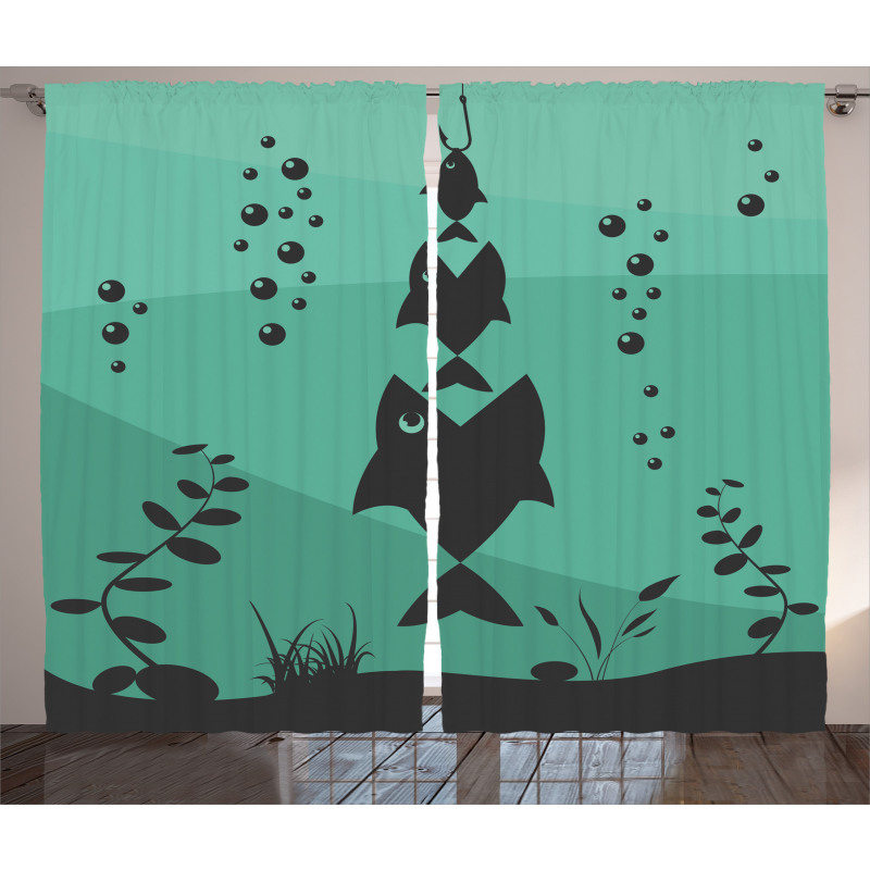 Underwater Life Themed Curtain